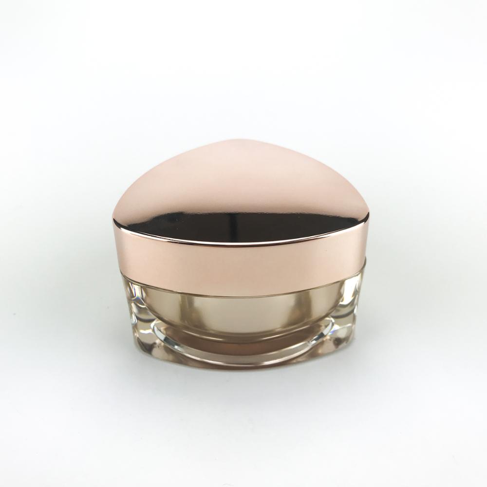 Best sell triangle shape plastic acrylic mask jar 50g