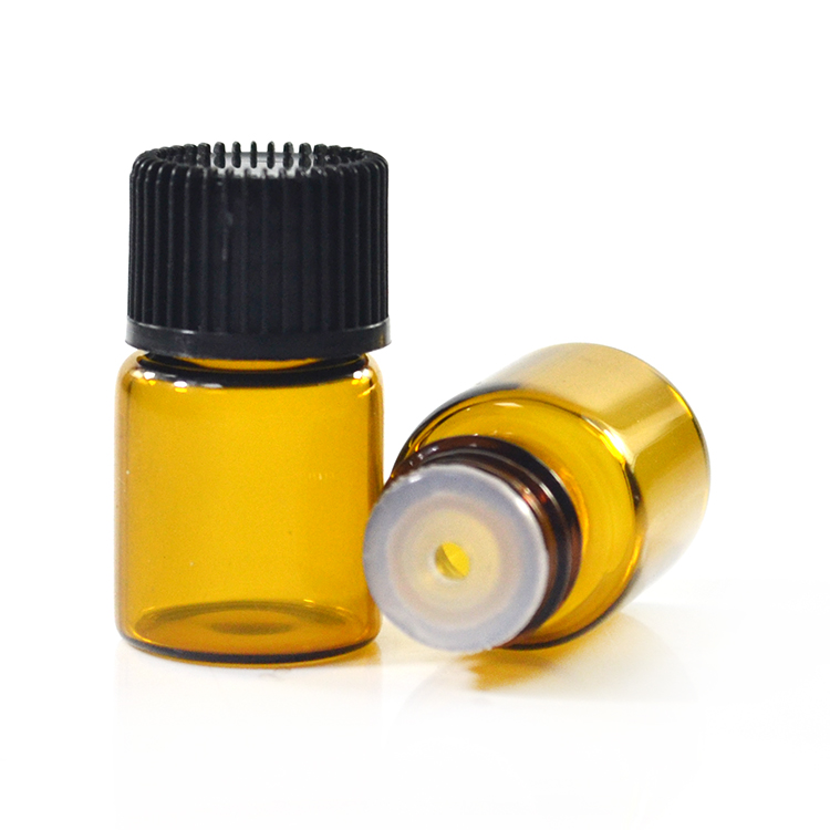 Best selling 1ml 2ml mini sample glass bottle with tip and cap for essential oil