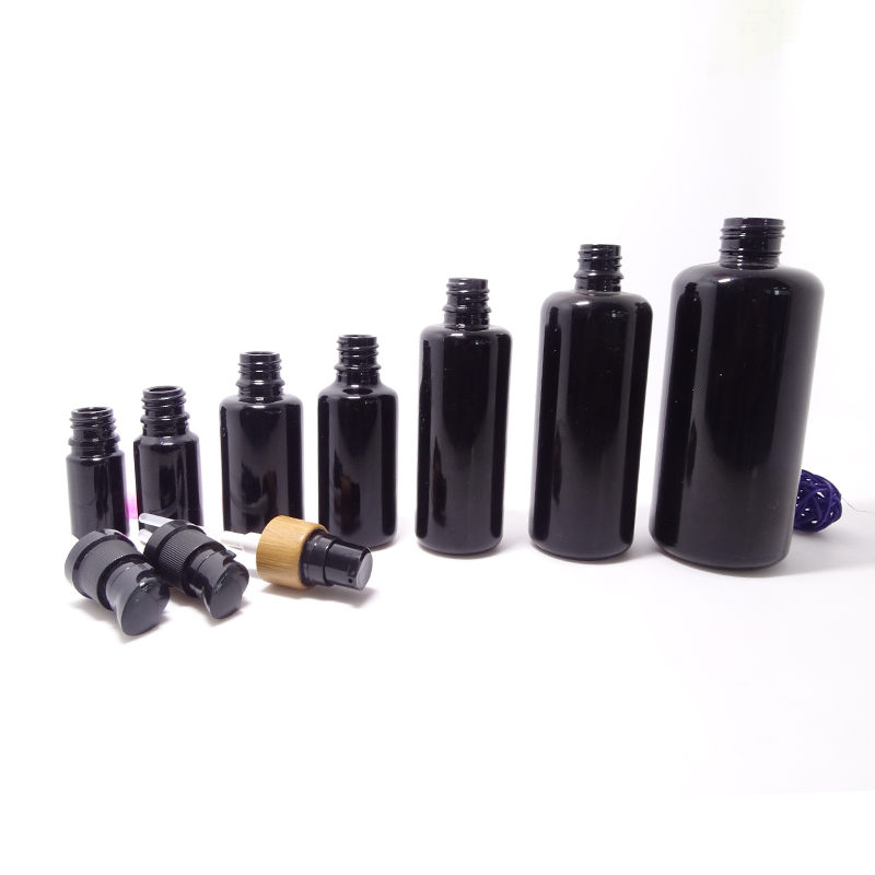 Best selling 30ml 50ml 100ml violet glass cream jar beautiful dark cosmetic bottle