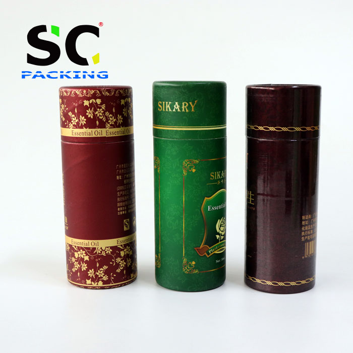 Best selling 30ml black frosted cosmetic bottle essential oil bottle with measurement pipette and paper tube packaging