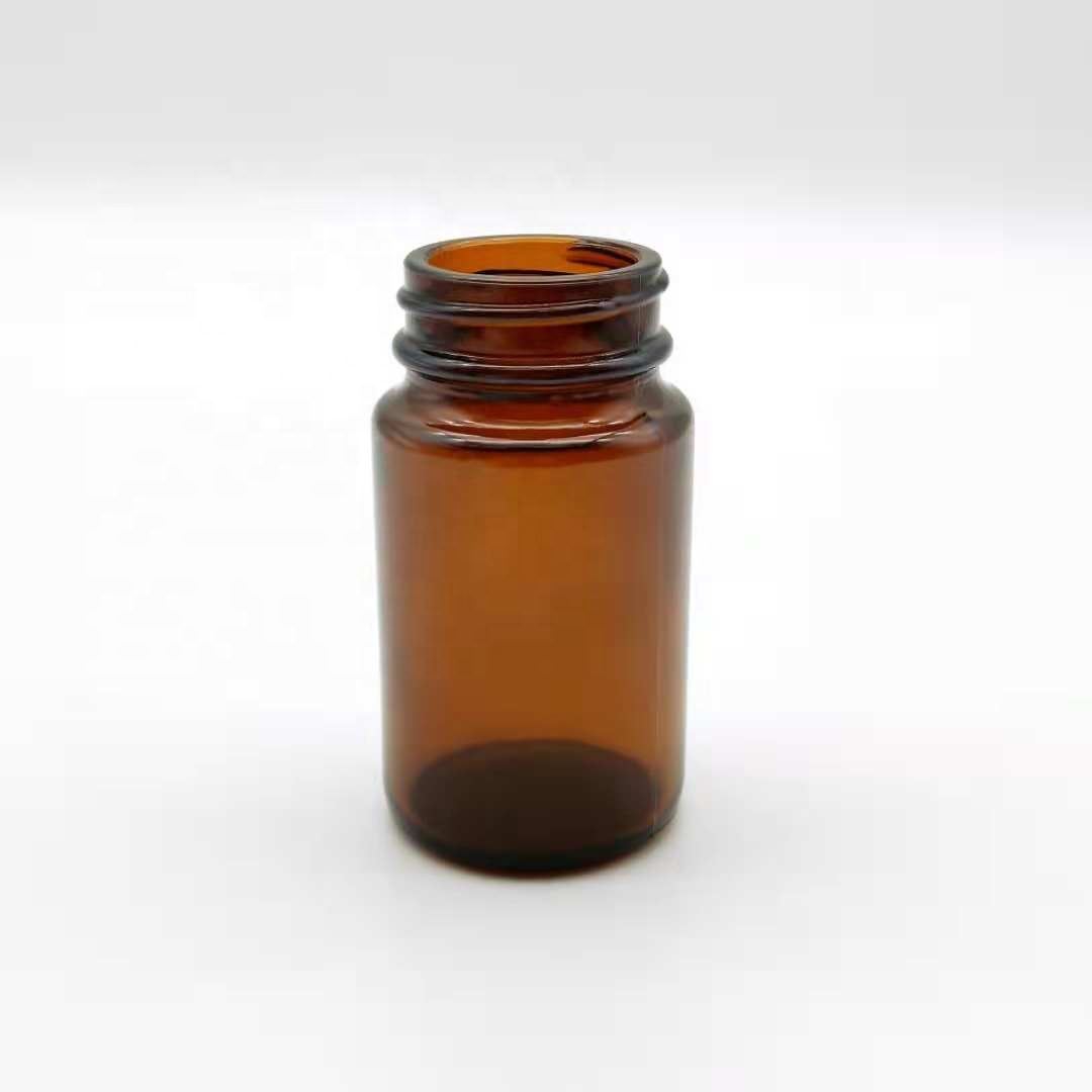 Best selling 75ml amber wide mouth glass pill bottle  for sale