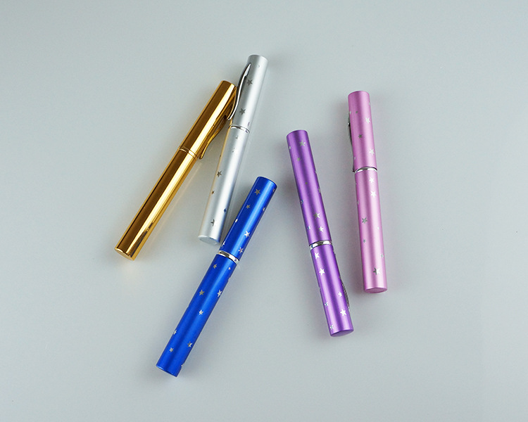 Best selling black pen shaped 5/6ml empty aluminum perfume spray glass bottle