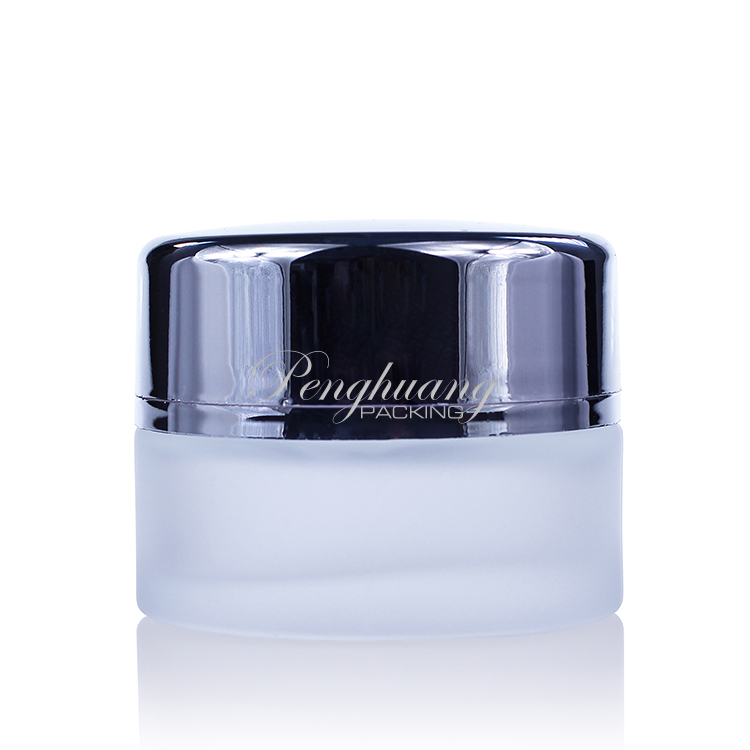 Best selling clear frosted luxury cosmetic packaging jar 30g cosmetic cream jar with silver cap