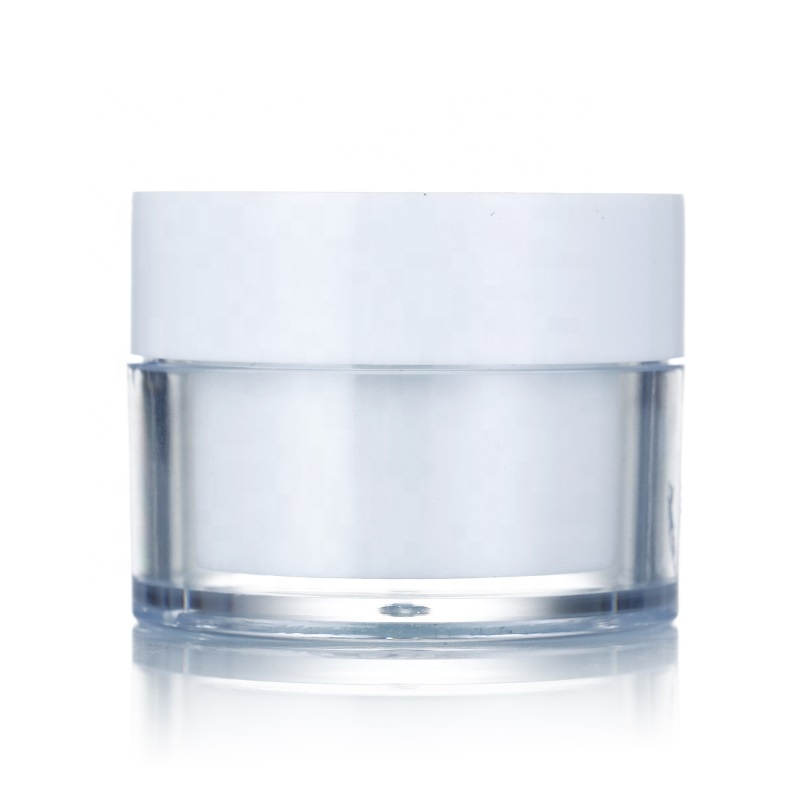 Best selling empty 30g 50g 100g round double wall plastic cosmetic jars