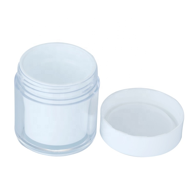 Best selling empty 30g 50g 100g round double wall plastic cosmetic jars