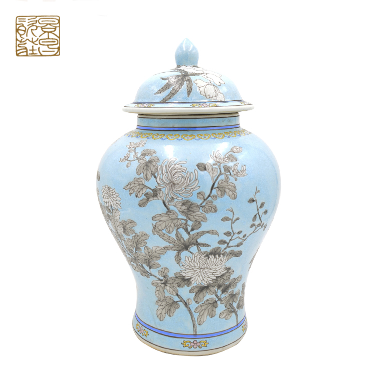 Best selling products Chinese blue and white ceramic ginger jars for home decor