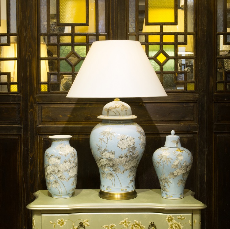 Best selling products Chinese blue and white ceramic ginger jars for home decor