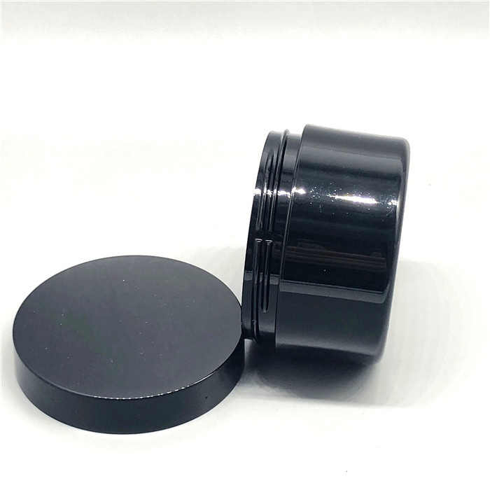 Best selling round shape thick wall PETG 100g cosmetic black jar