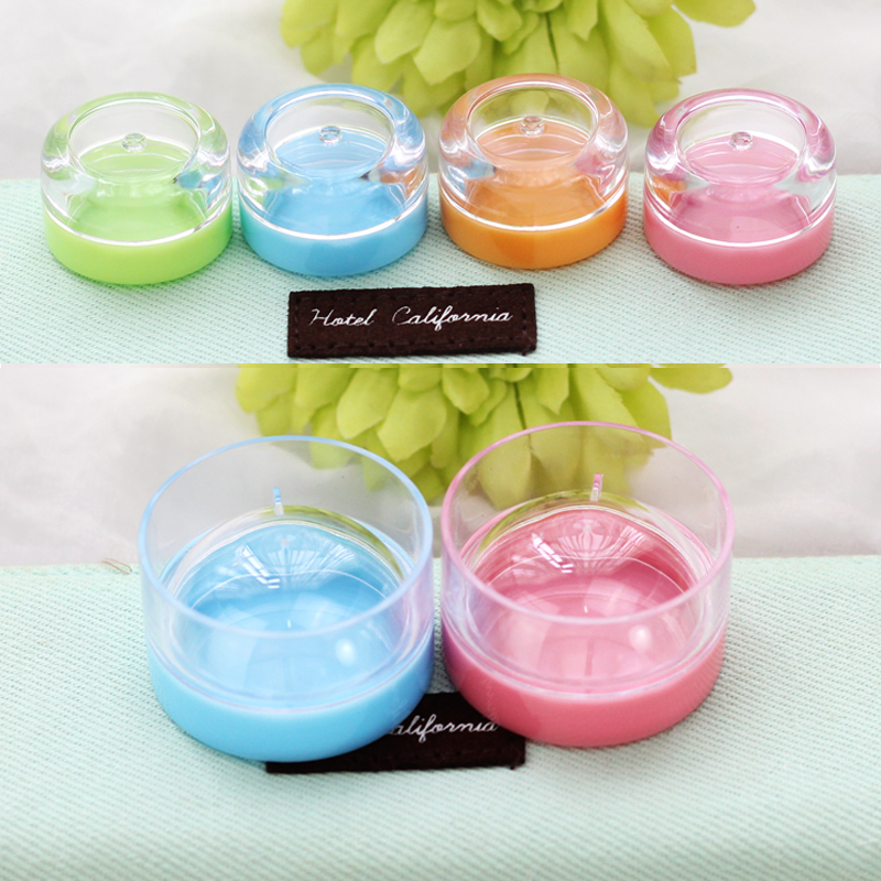 Best selling simple design colorful 2pcs empty cosmetic cream plastic jar