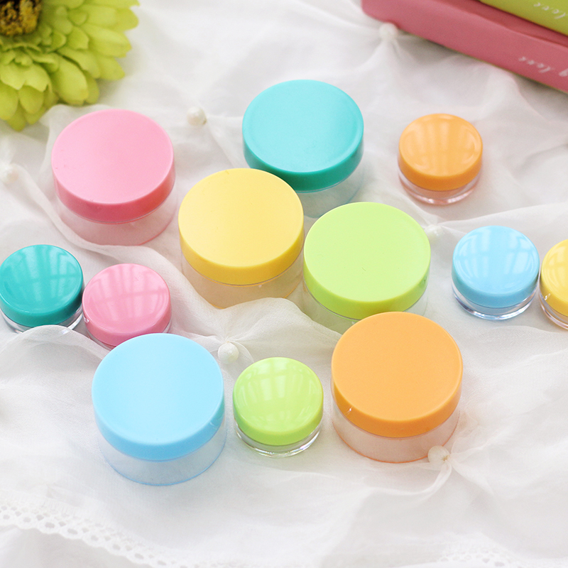 Best selling simple design colorful 2pcs empty cosmetic cream plastic jar