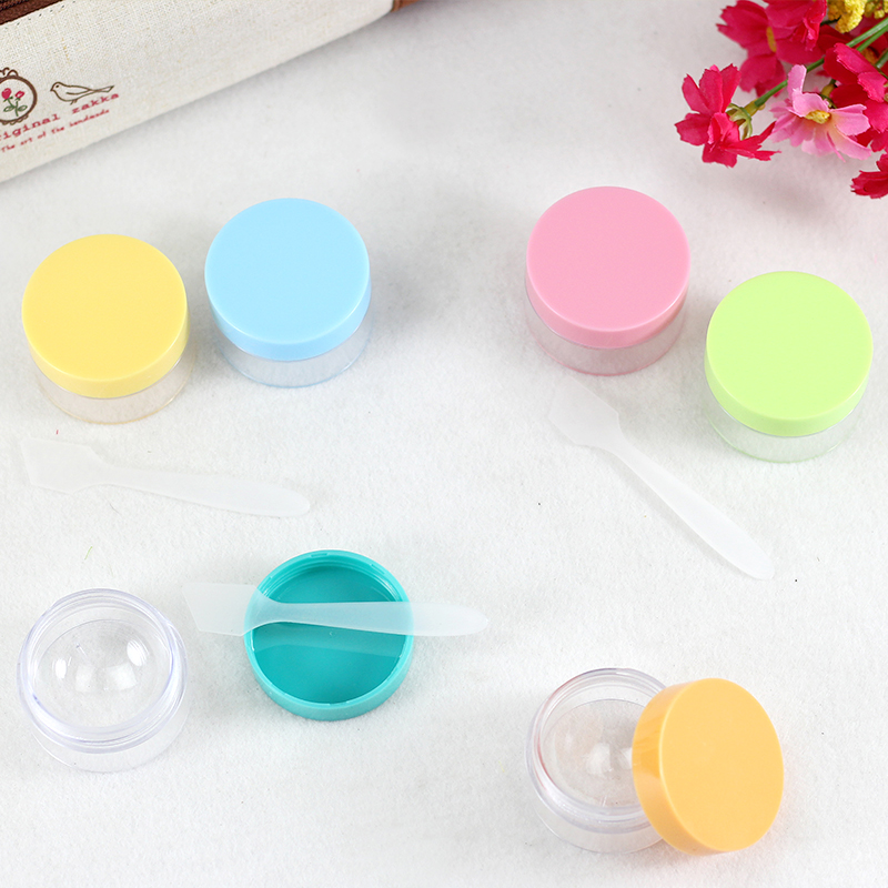 Best selling simple design colorful 2pcs empty cosmetic cream plastic jar