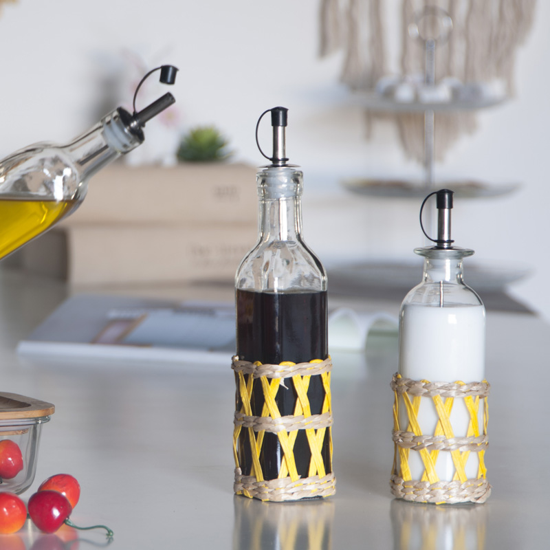 Best selling wholesale custom high quality bottle glass storage container dispenser olive oil bottle