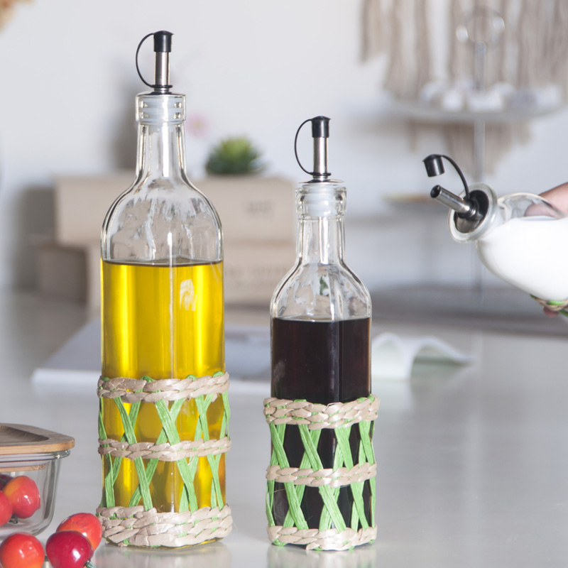 Best selling wholesale custom high quality bottle glass storage container dispenser olive oil bottle