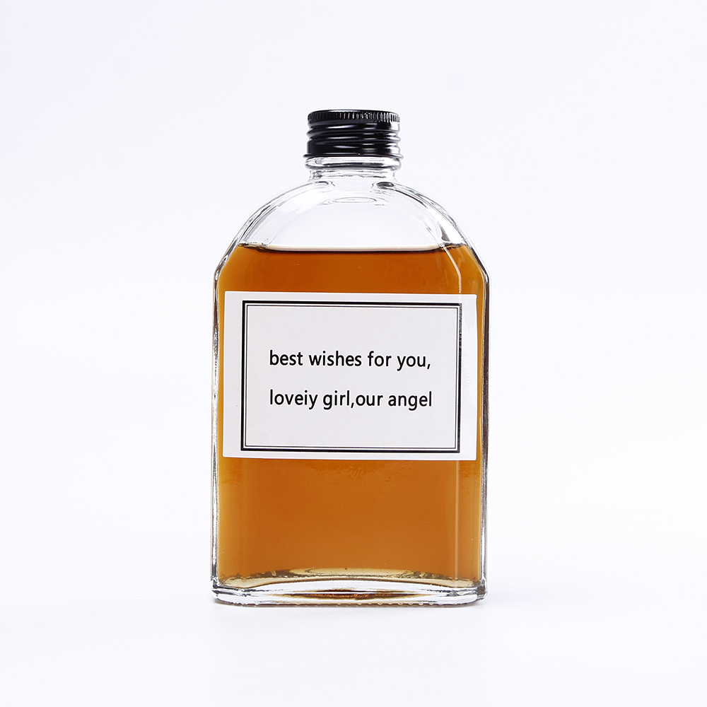 Beverage Use 200 ml 250ml 500 ml Flat Flask Liquor Glass Whisky Bottles With Wholesale Price