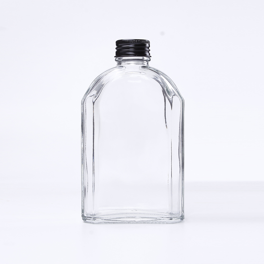 Beverage Use 200 ml 250ml 500 ml Flat Flask Liquor Glass Whisky Bottles With Wholesale Price