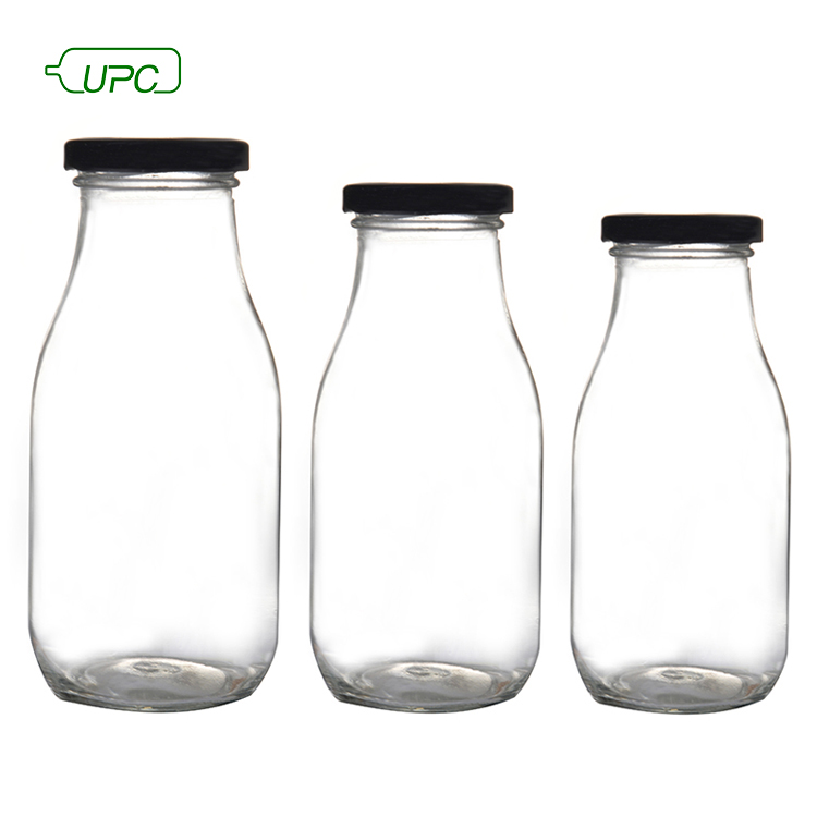 Beverage glass bottle 200ml 250ml 300ml juice bottle with cap