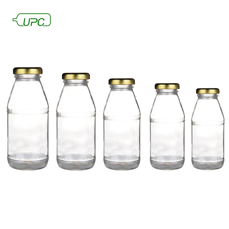 Beverage glass bottle 200ml 250ml 300ml juice bottle with cap