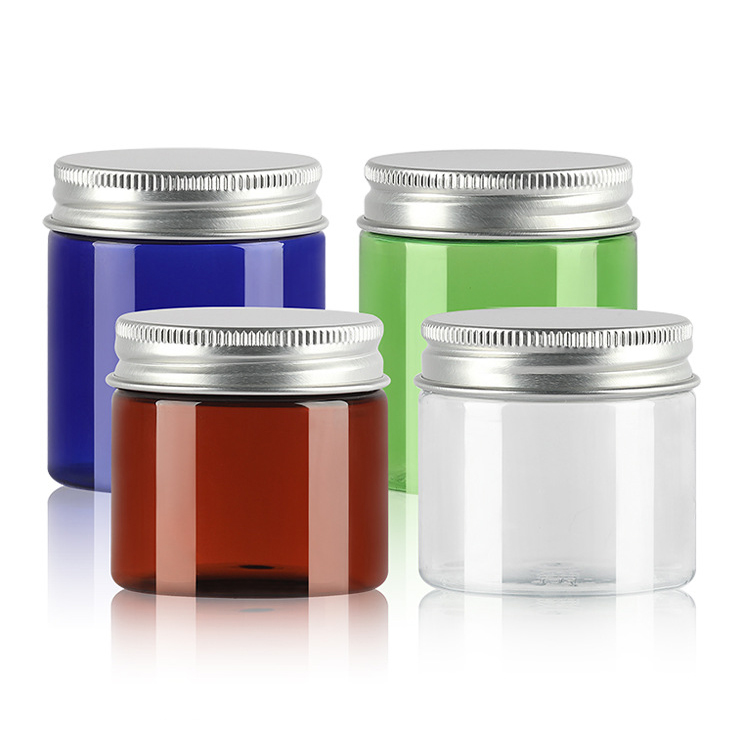 Big Empty Round Wide Mouth 100ml 100g PET plastic cosmetic cream jars 4oz plastic jar with Labels