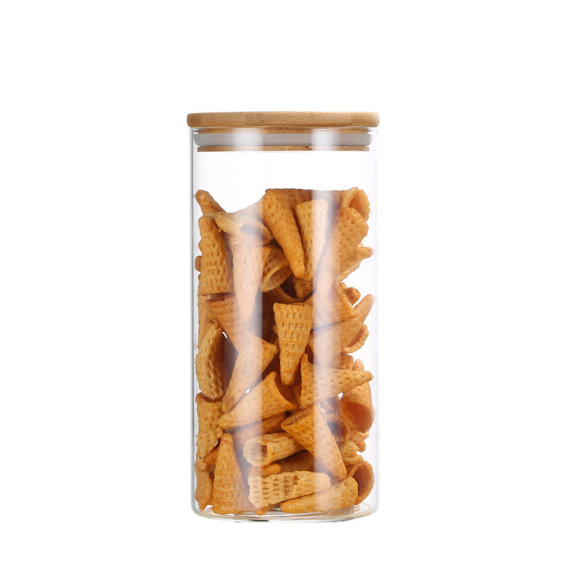 Big Glass Jars For Storage Food Storage Jars With Wood Lid Cork Wide Mouth Glasses Food Storage Jar With Wooden Lid