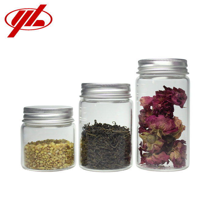 Big Mouth Glass Bottle for Spice with Screw Cap