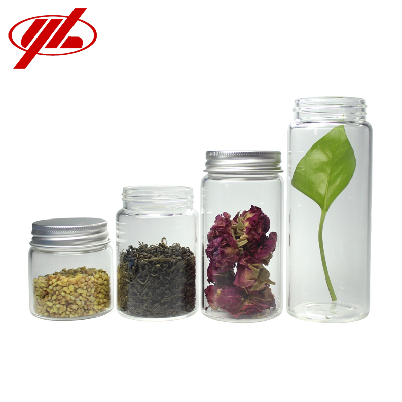 Big Mouth Glass Bottle for Spice with Screw Cap