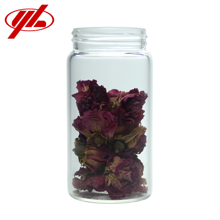 Big Mouth Glass Bottle for Spice with Screw Cap