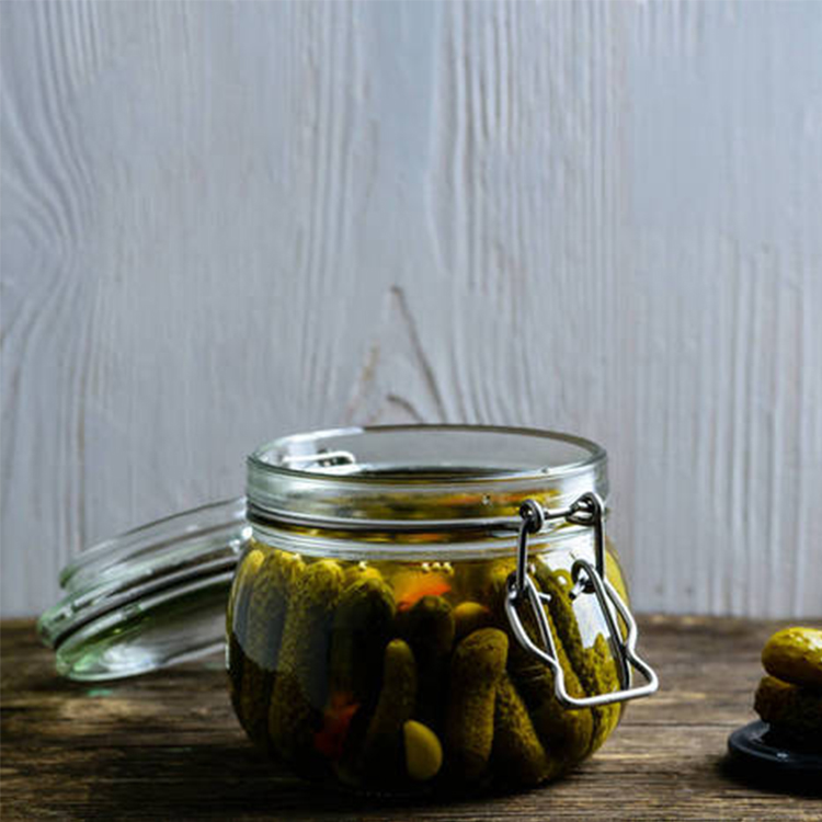 Big Mouth Snap Top Storage Glass Jar With Airtight Clip Lid