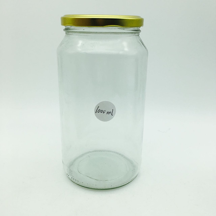 Big capacity 900ml 1000ml food grade glass pot for soy beans /nuts /grain hot sale