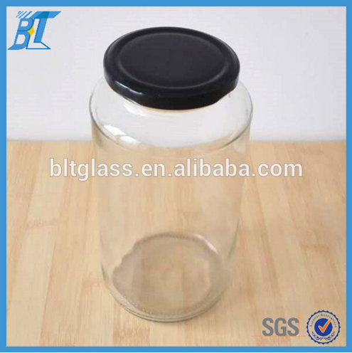 Big capacity 900ml 1000ml food grade glass pot for soy beans /nuts /grain hot sale