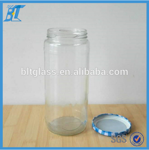 Big capacity 900ml 1000ml food grade glass pot for soy beans /nuts /grain hot sale