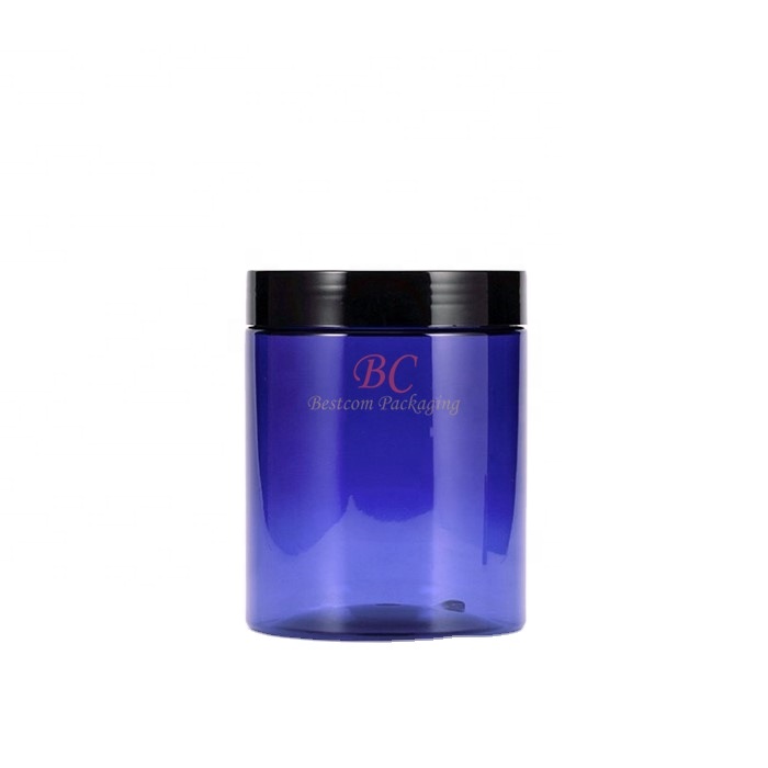Big cosmetic 16oz 500ml 250ml  wide mouth cement bath salts container 300ml plastic 300ml large food storage jar
