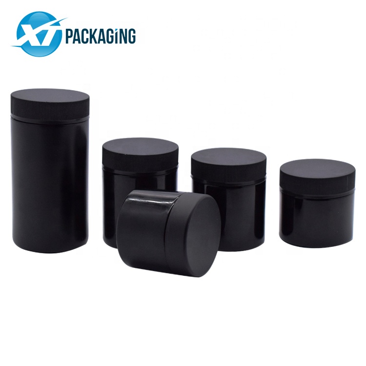Big sales promotion for black UV 2 oz 3 oz 4 oz glass jars with CR lid for hemp and flowers