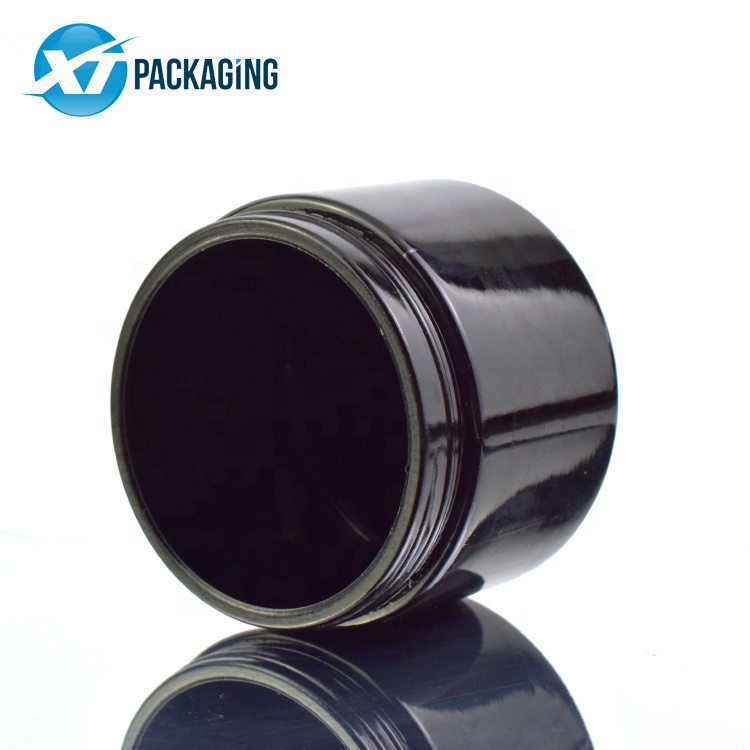 Big sales promotion for black UV 2 oz 3 oz 4 oz glass jars with CR lid for hemp and flowers