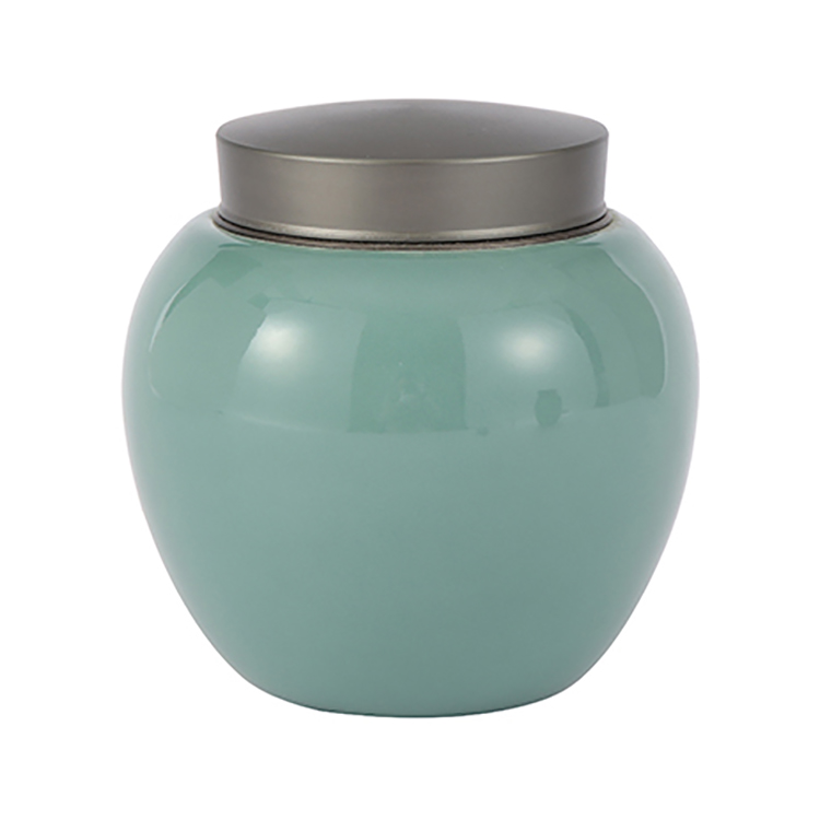 Big size round custom ceramic kitchen storage bottles stash sealed container jar with lids cover manufacturers