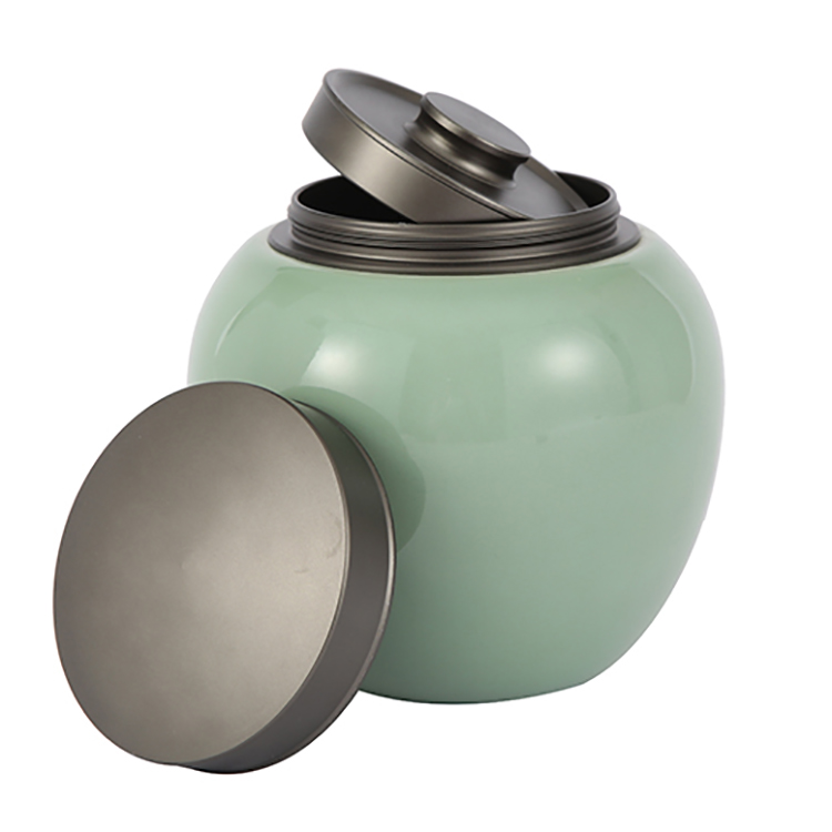 Big size round custom ceramic kitchen storage bottles stash sealed container jar with lids cover manufacturers