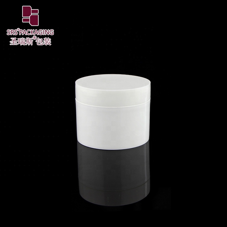 Big sizes plastic cosmetic packaging 100ml 200ml 250ml double wall cream jar made of PP