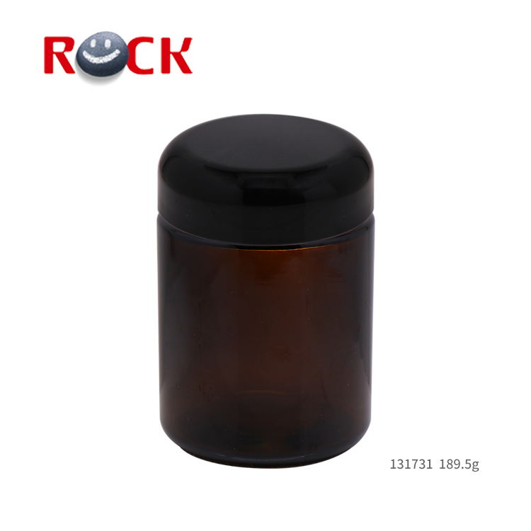 Big volume 250ml amber cream glass bottle jar for cream