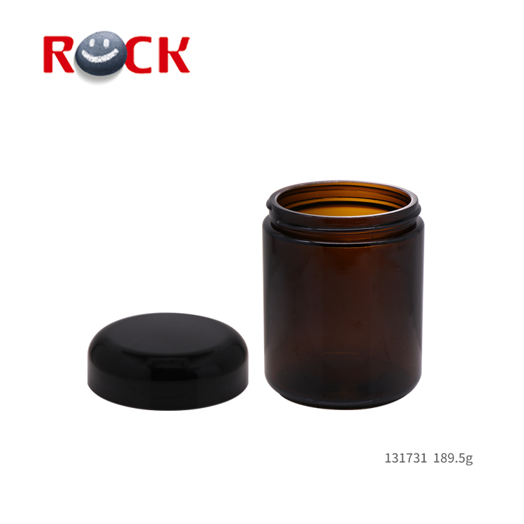 Big volume 250ml amber cream glass bottle jar for cream