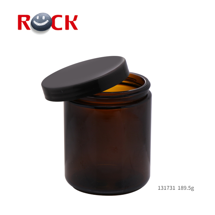 Big volume 250ml amber cream glass bottle jar for cream