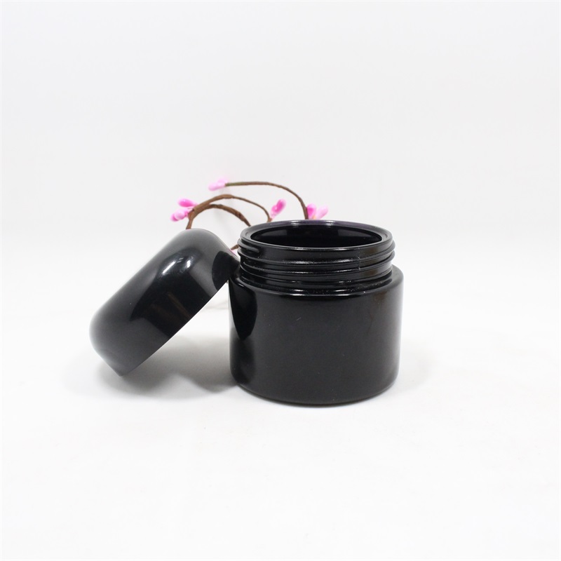 Big wide mouth glass jar 60ml 120ml 250ml violet cosmetic face cream jars cosmetic packaging