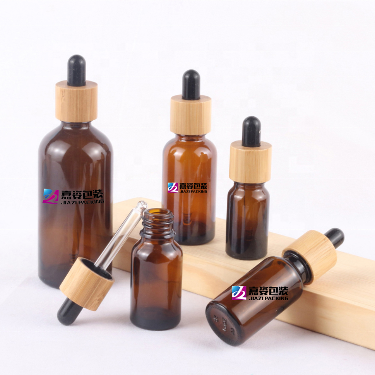 Bio Cosmetic Packaging 30 Ml Glass Bottle With Dropper Gold Cap