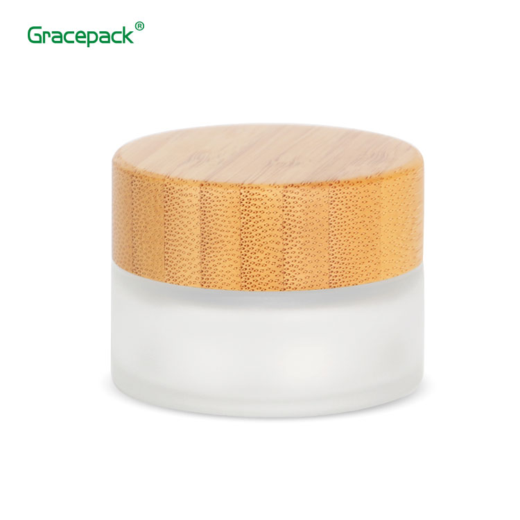 Biodegradable 30g 50g eco-friendly organic bamboo creme jar, packaging bamboo jar