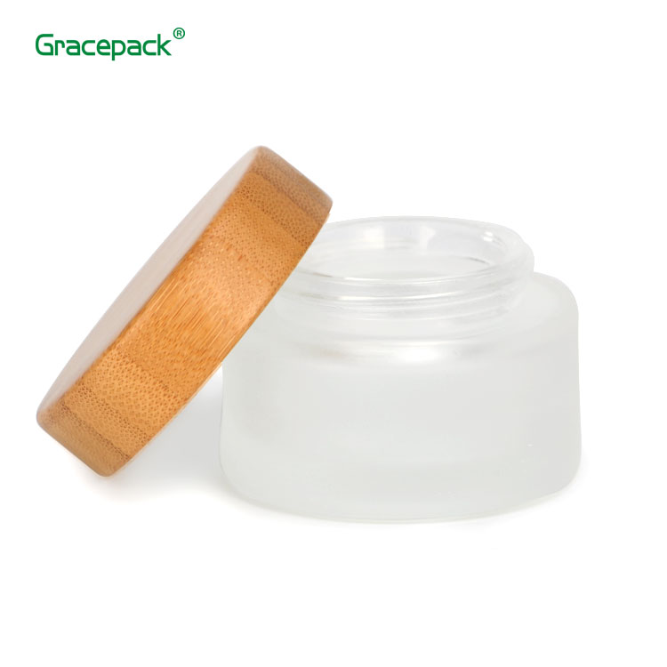Biodegradable 30g 50g eco-friendly organic bamboo creme jar, packaging bamboo jar