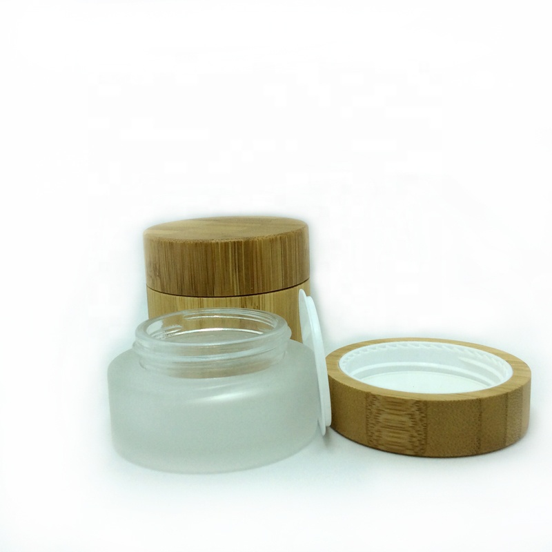 Biodegradable Bamboo and Wood Skin Care Glass Bottles and Cosmetics Glass Bottles for Sale