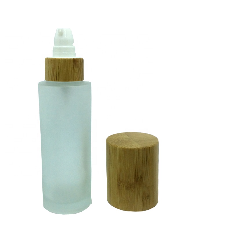 Biodegradable Bamboo and Wood Skin Care Glass Bottles and Cosmetics Glass Bottles for Sale