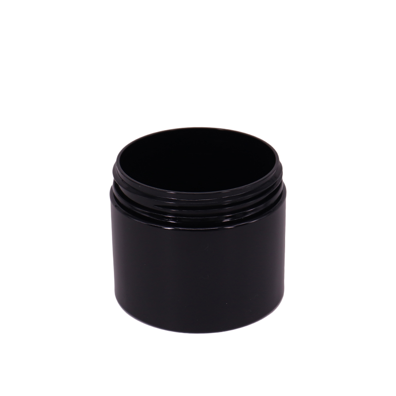 Biodegradable PET Plastic Cream Containers Packaging 50g Jar Matte Black Personal Care Jar With Lid