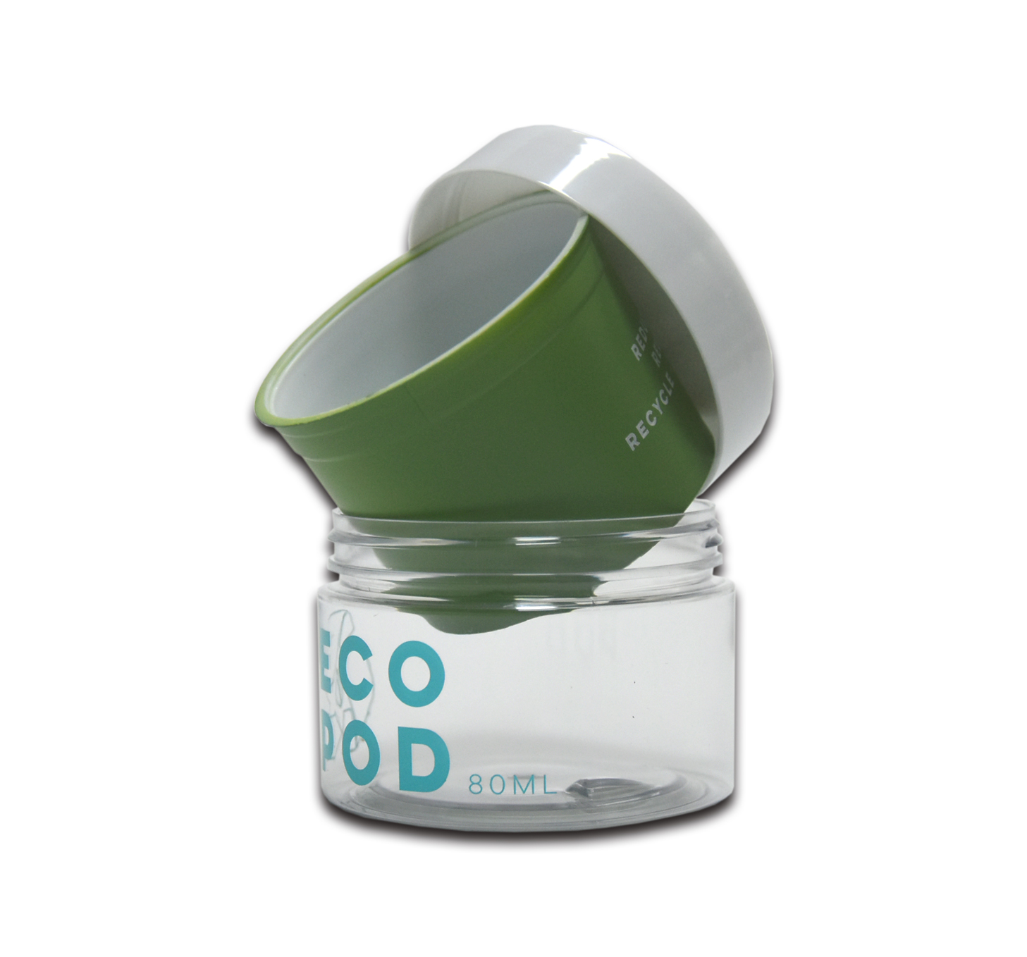 Biodegradable PET Plastic Cream Containers Packaging 80g Jar Clear Personal Care Jar with Lid