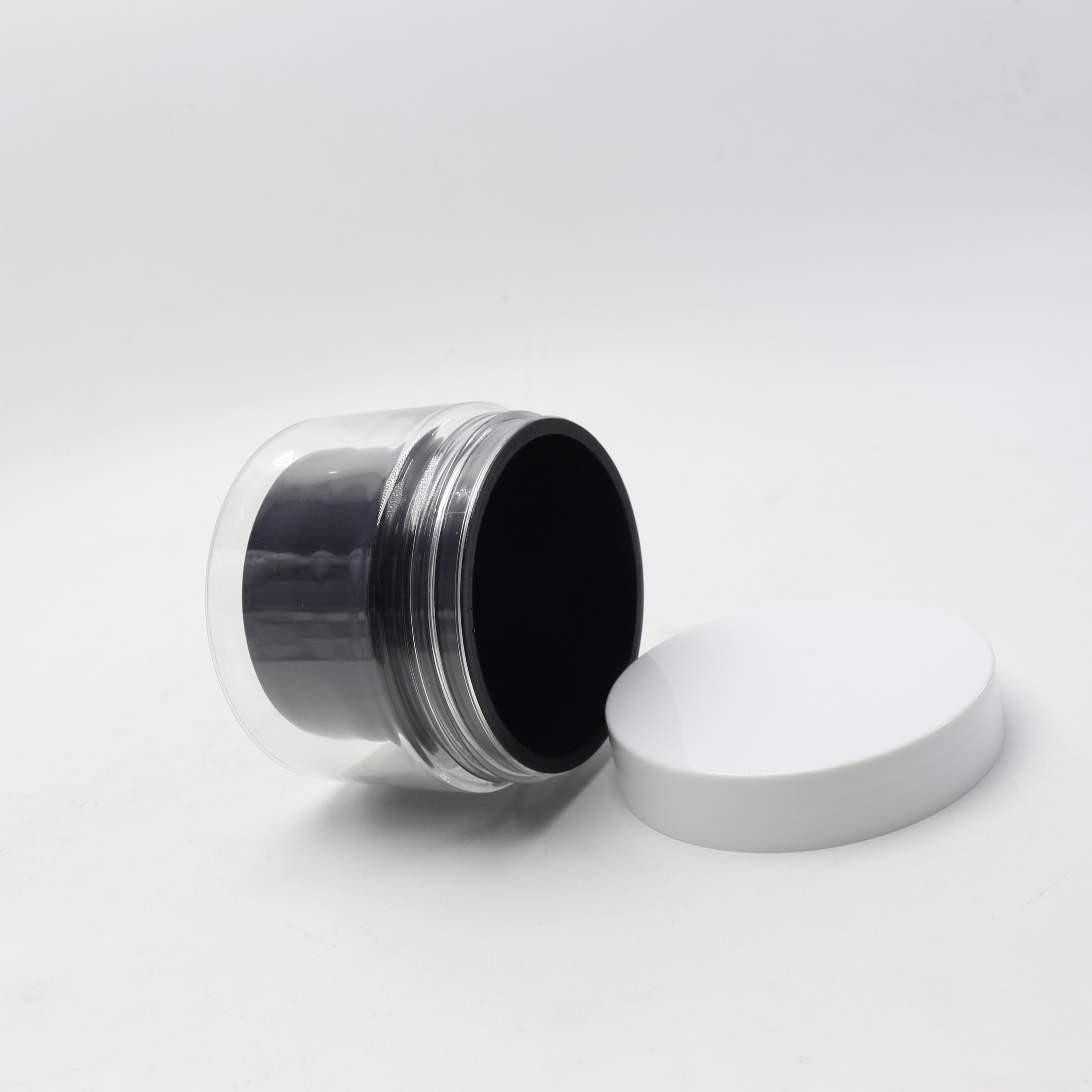 Biodegradable PET Plastic Double Wall Layers 80g 100g 150g 200g Face Cream Sleeping Hair Cream Jar PL-413K