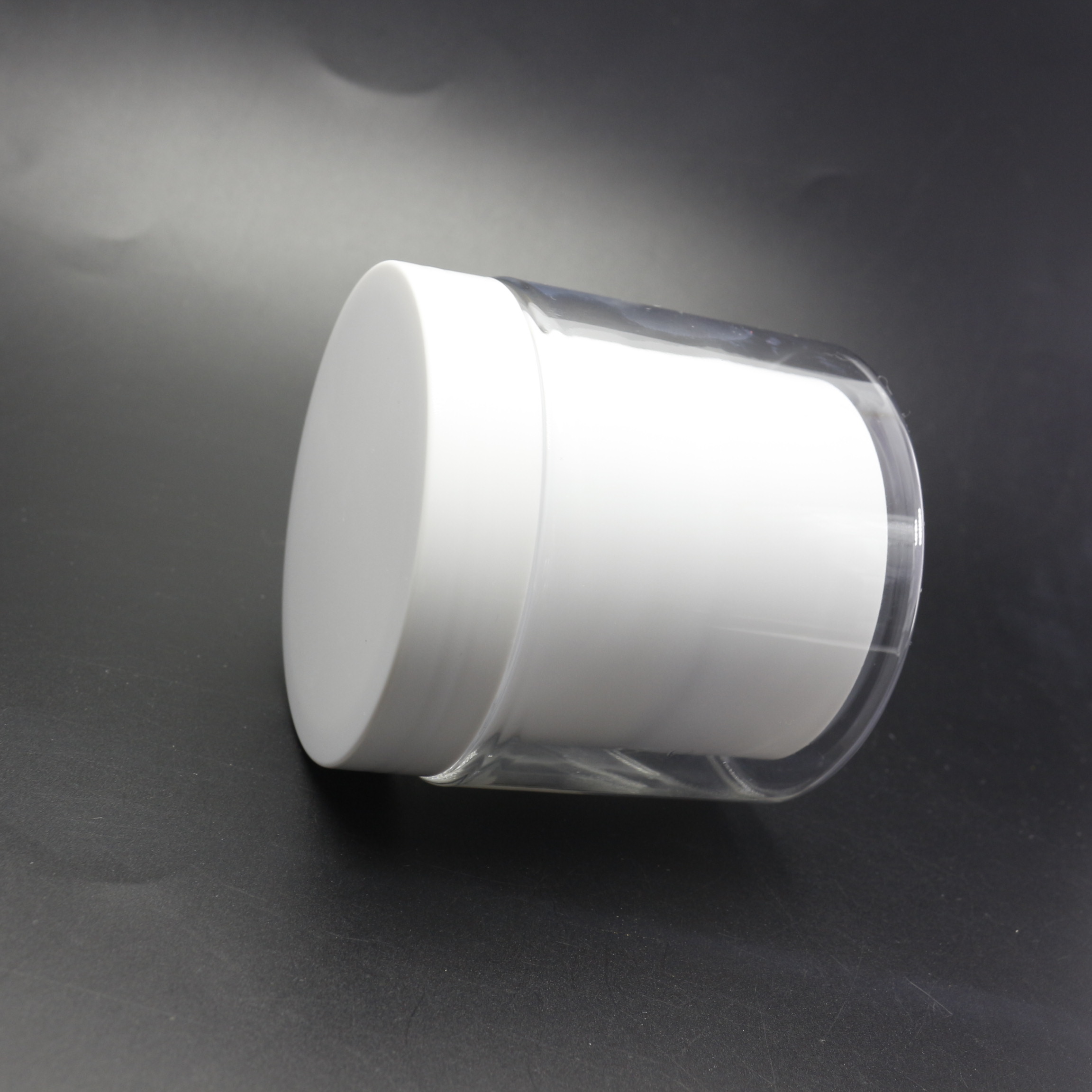 Biodegradable PET Plastic Double Wall Layers 80g 100g 150g 200g Face Cream Sleeping Hair Cream Jar PL-413K