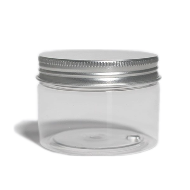Biodegradable clear cosmetic containers volume 6 oz 2 oz 8oz plastic type cream bottle jar food grade